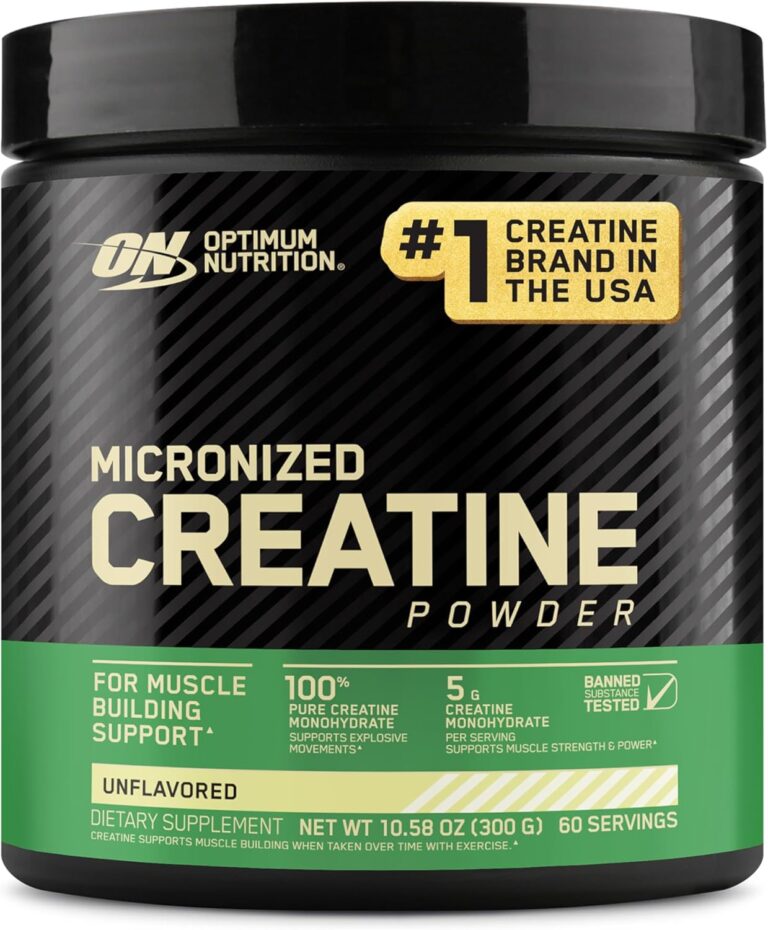 Optimum Nutrition Micronized Creatine Monohydrate Powder, Un...