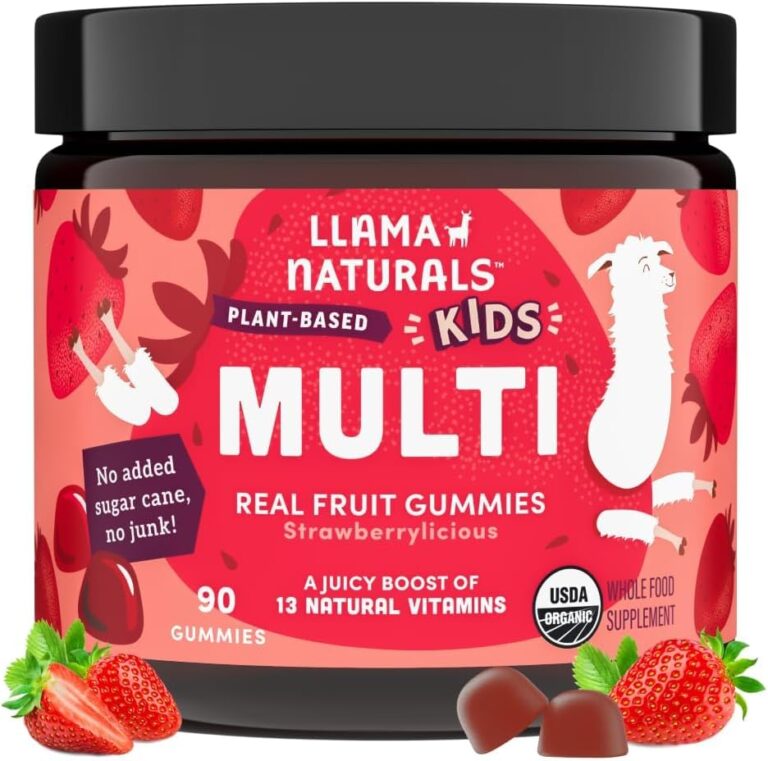 Llama Naturals Kids Multivitamin Gummies, Vegan, Organic wit...