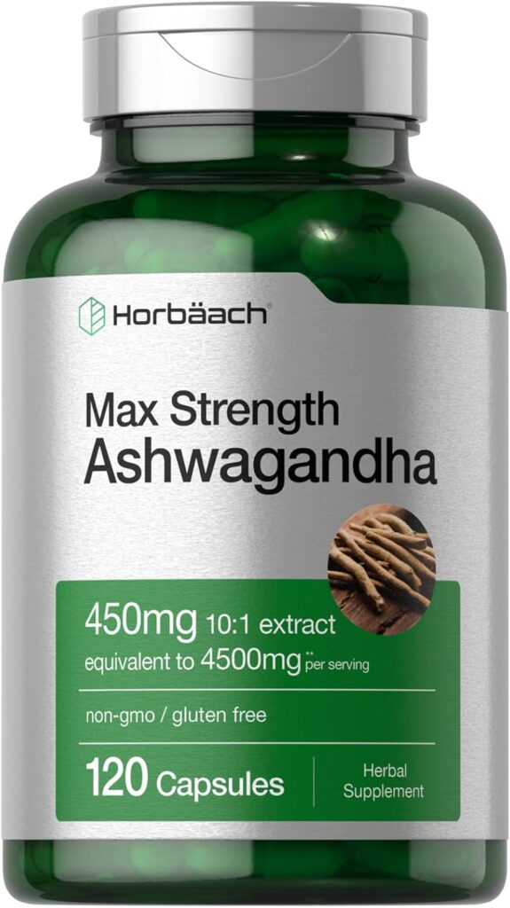 Horbäach Ashwagandha Supplement | Max Strength | 120 Capsule...