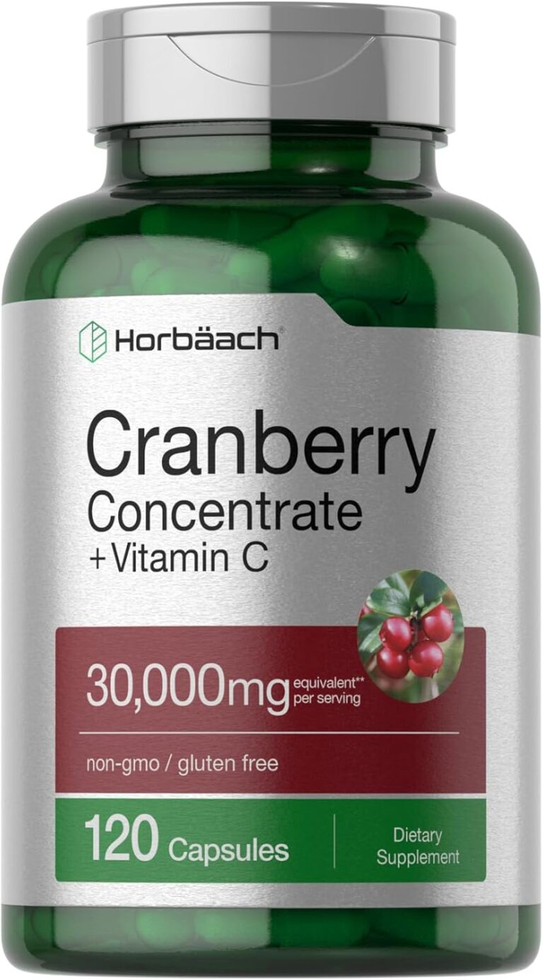 Horbäach Cranberry Concentrate Extract Pills + Vitamin C | 3...
