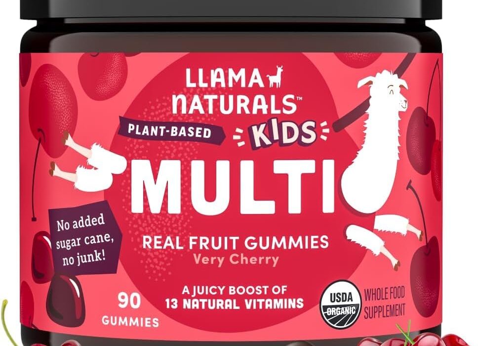 Llama Naturals Kids Multivitamin Gummies, Vegan, Organic wit...