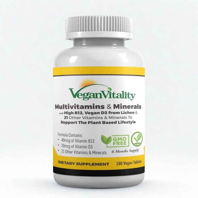 Vegan Vitality Multivitamins & Minerals for Women and Men wi...