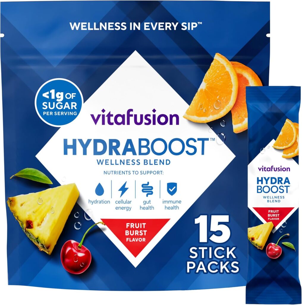Vitafusion Hydraboost Drink Powder Packets, Electrolytes Sup...