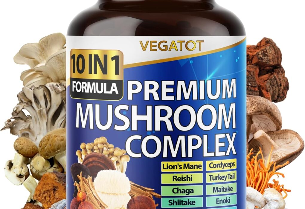 10 in 1 High Strength Mushroom Supplement - Lions Mane, Cord...