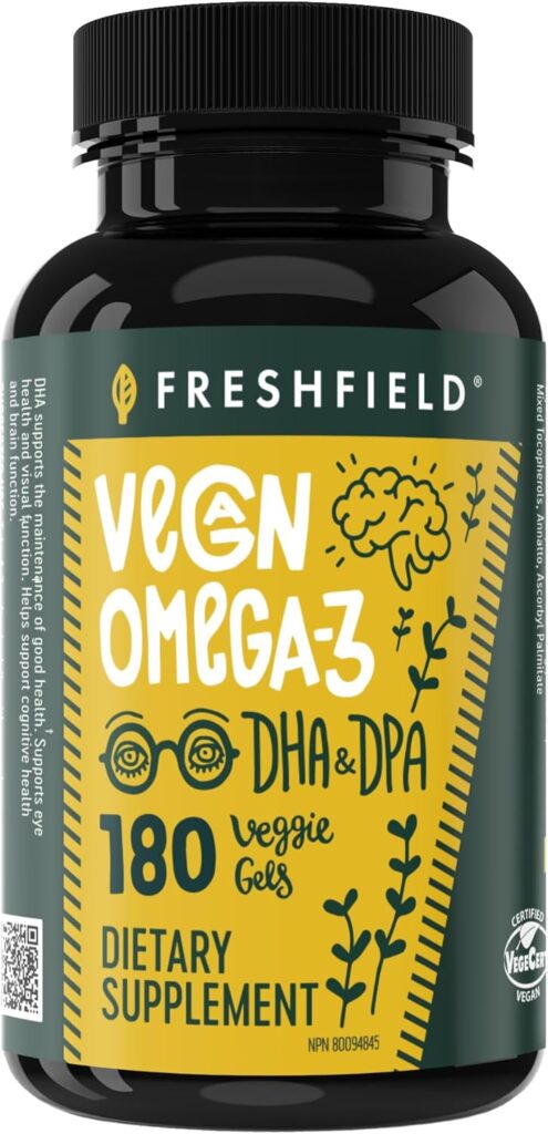 Freshfield Vegan Omega 3, Algae (Algal) Oil, Fish Oil Free C...