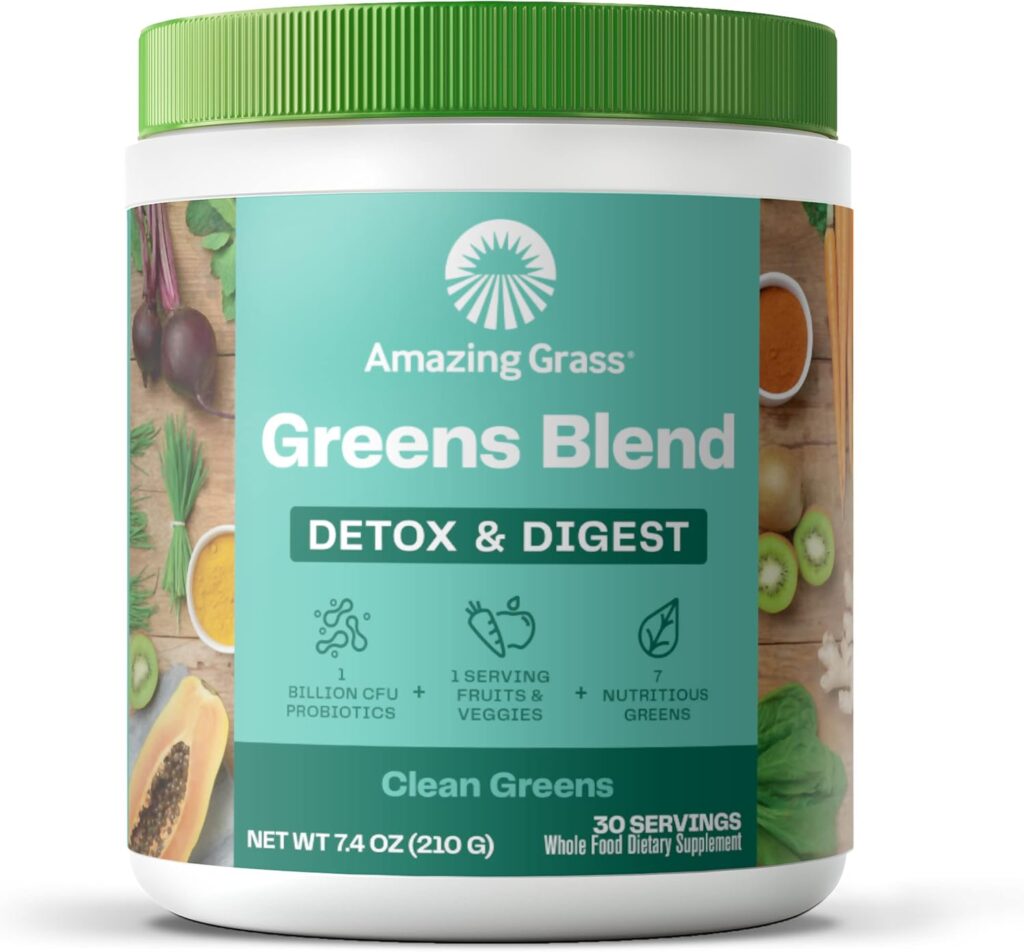 Amazing Grass Greens Blend Detox & Digest: Cleanse with Supe...