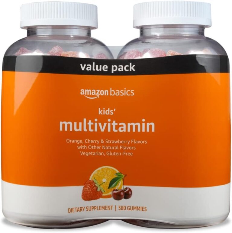 Amazon Basics Kids' Multivitamin, 380 Gummies (2 per Serving...