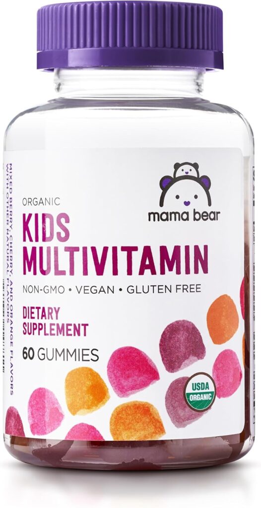Amazon Brand - Mama Bear Organic Kids Multivitamin, 60 Gummi...