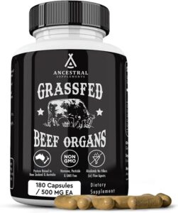 Ancestral Supplements Grass Fed Beef Organ Supplement, Suppo...