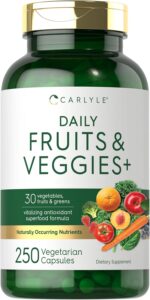 Carlyle Fruits and Veggies Supplement | 250 Capsules | Made ...