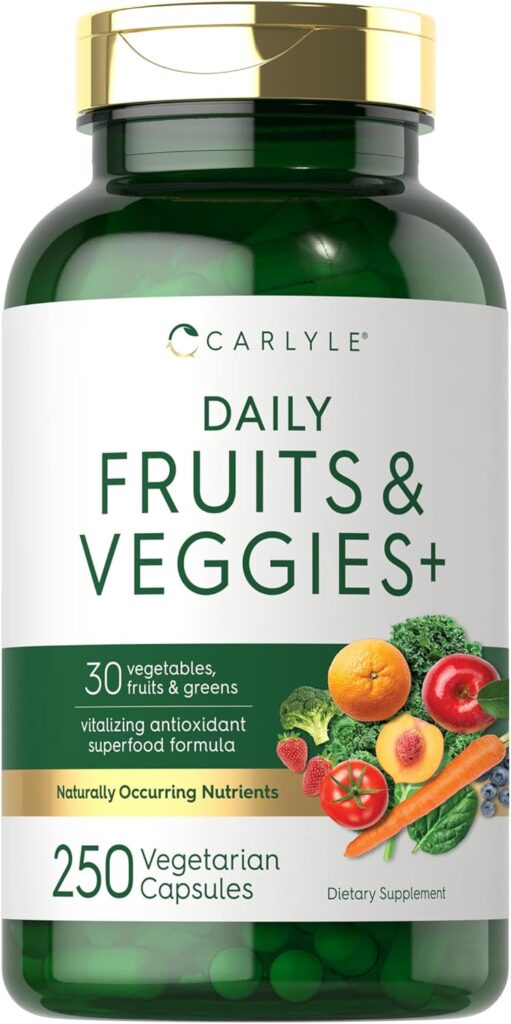 Carlyle Fruits and Veggies Supplement | 250 Capsules | Made ...