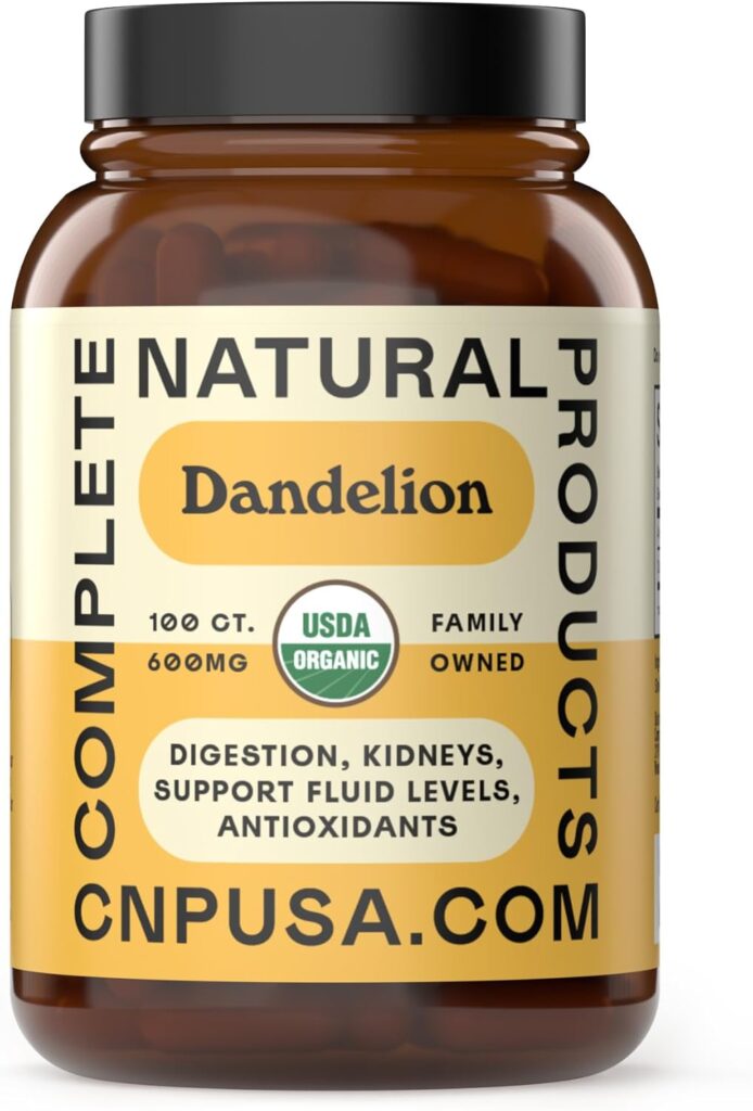 Complete Natural Products Pure Organic Dandelion Root Capsul...