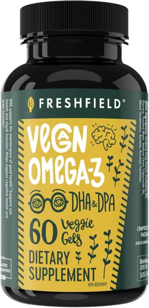 Freshfield Vegan Omega 3, Algae (Algal) Oil, Fish Oil Free C...
