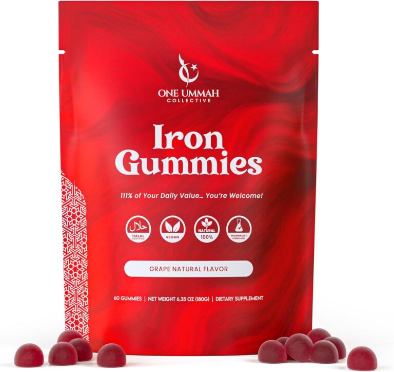 Halal Certified Iron Gummies - Vegan Iron 20mg Gummy Supplem...