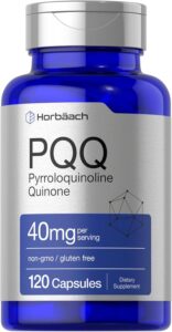 Horbäach PQQ Supplement 40 mg | 120 Capsules | Maximum Stren...