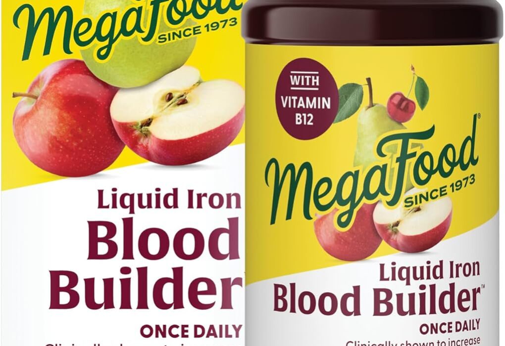 MegaFood Blood Builder Liquid Iron Supplement for Women, Men...