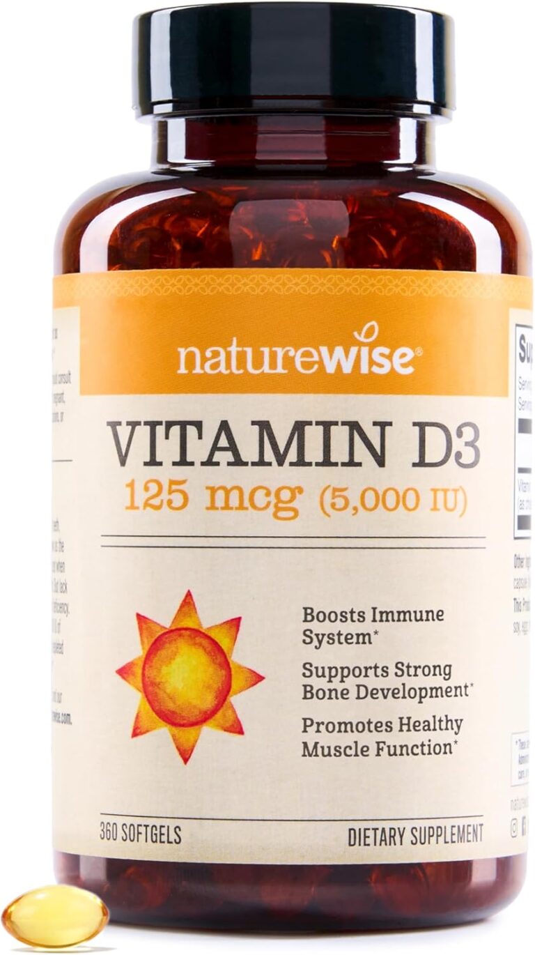 NatureWise Vitamin D3 5000iu (125 mcg) 1 Year Supply for Imm...