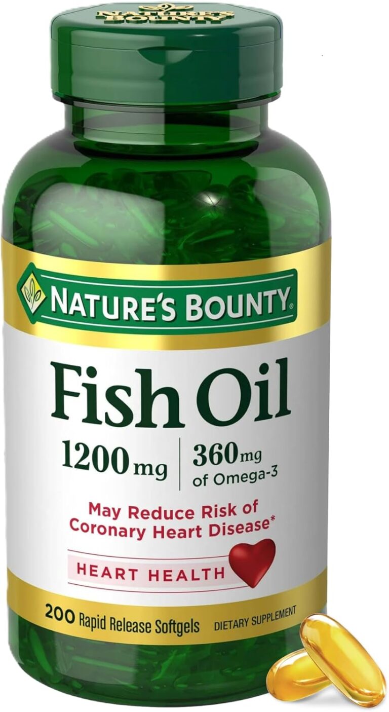 Nature's Bounty Fish Oil Omega 3 Supplements - Supports Hear...