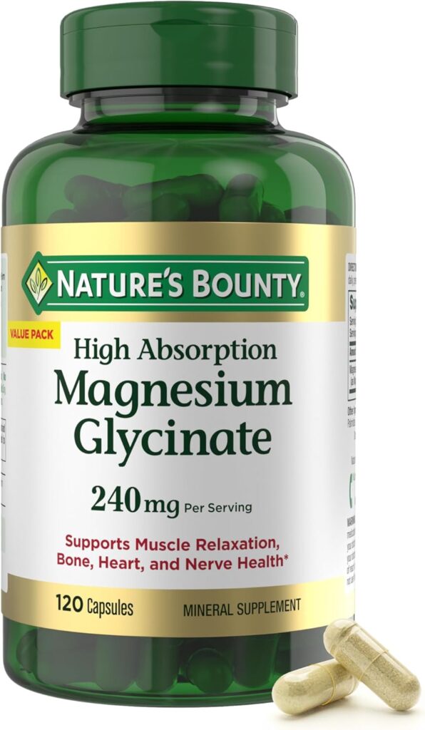 Nature’s Bounty High Absorption Magnesium Glycinate 240 mg f...
