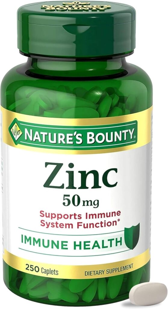 Nature’s Bounty Zinc 50mg, Immune Support & Antioxidant Supp...