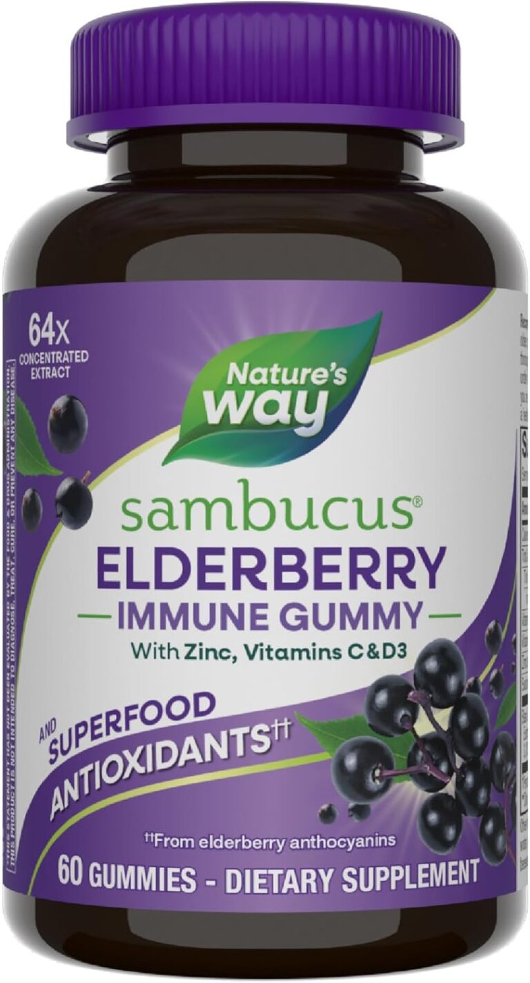Nature’s Way Sambucus Elderberry Immune Support Gummies for ...