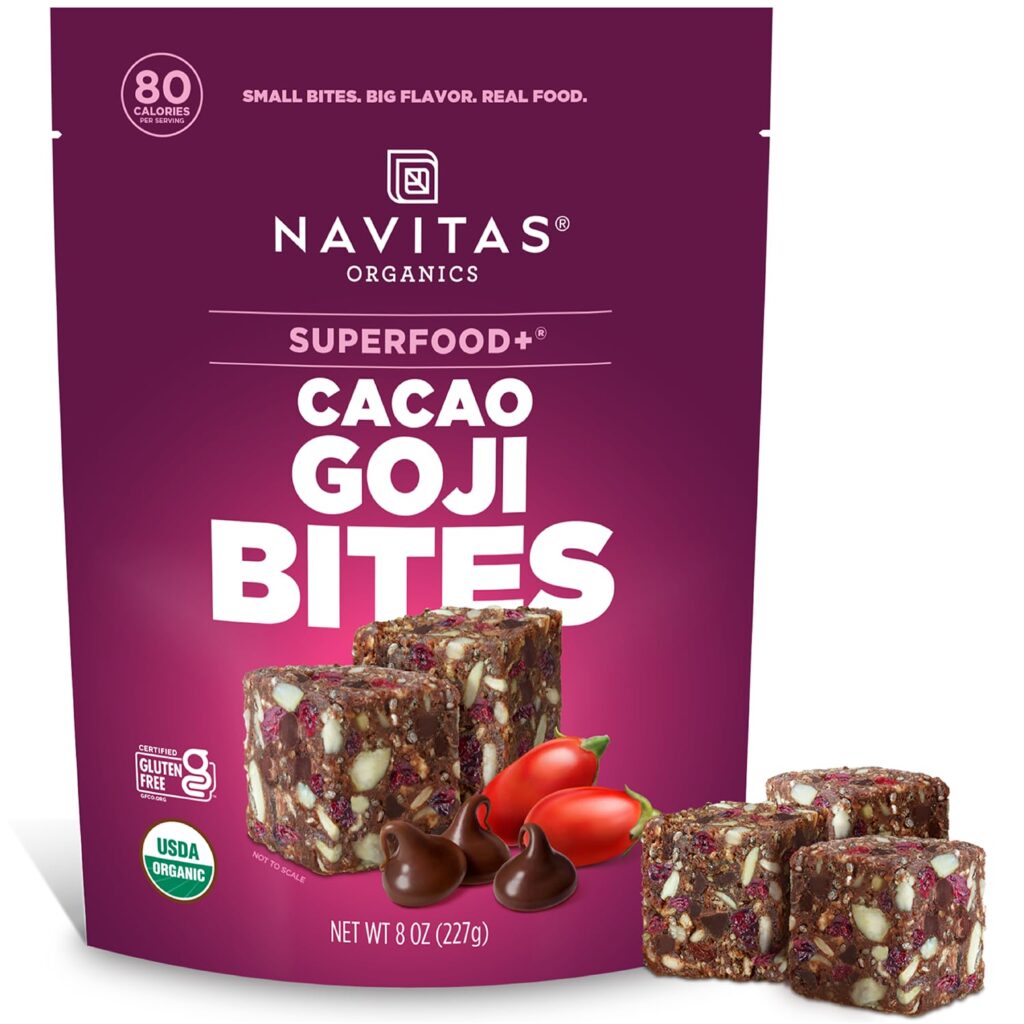 Navitas Organics Cacao Goji Superfood+ BITES – Power Snacks ...