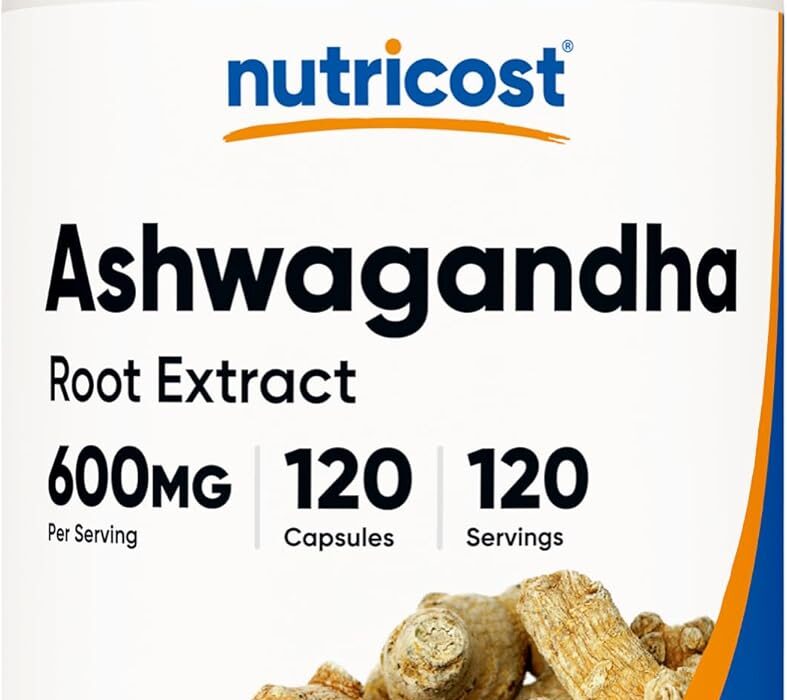 Nutricost Ashwagandha Herbal Supplement 600mg, 120 Capsules ...