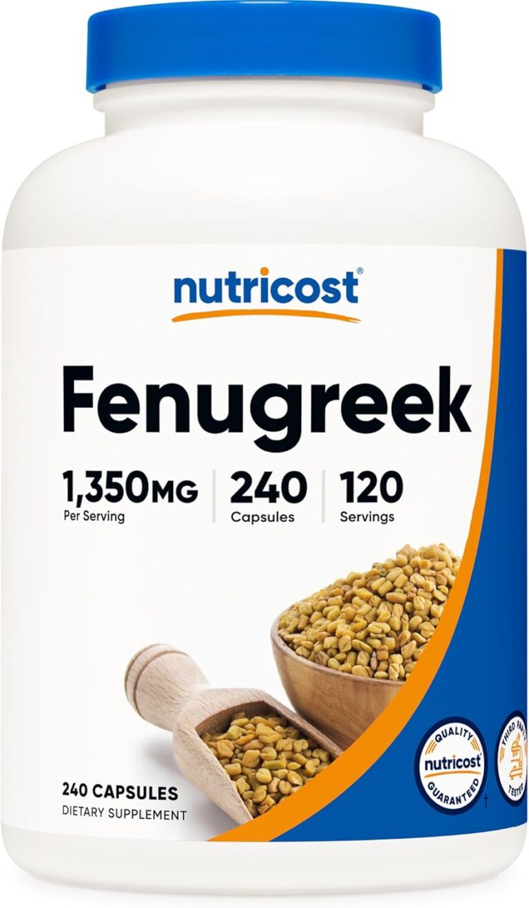 Nutricost Fenugreek Seed 1350mg, 240 Capsules - Gluten Free,...