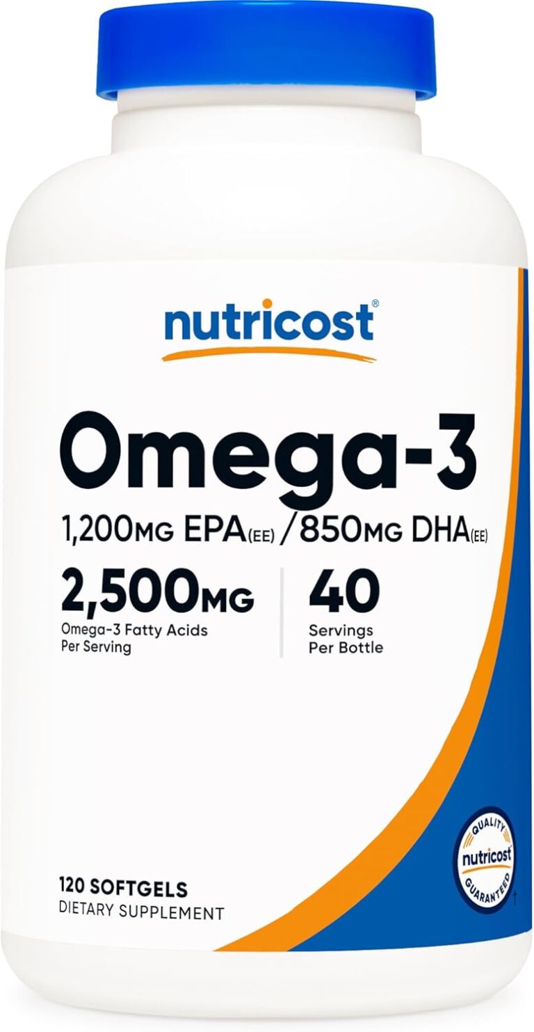 Nutricost Omega 3 Fish Oil - 2500MG, 120 Softgels (40 Serv) ...