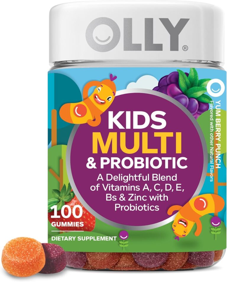 OLLY Kids Multivitamin & Probiotic Gummy, Digestive Support,...