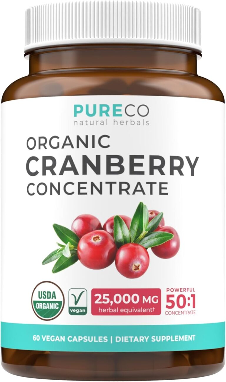 Organic Cranberry Pills - 50:1 Concentrate Equals 25,000mg o...