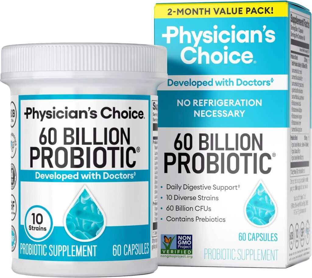 Physician's CHOICE Probiotics 60 Billion CFU - 10 Strains + ...
