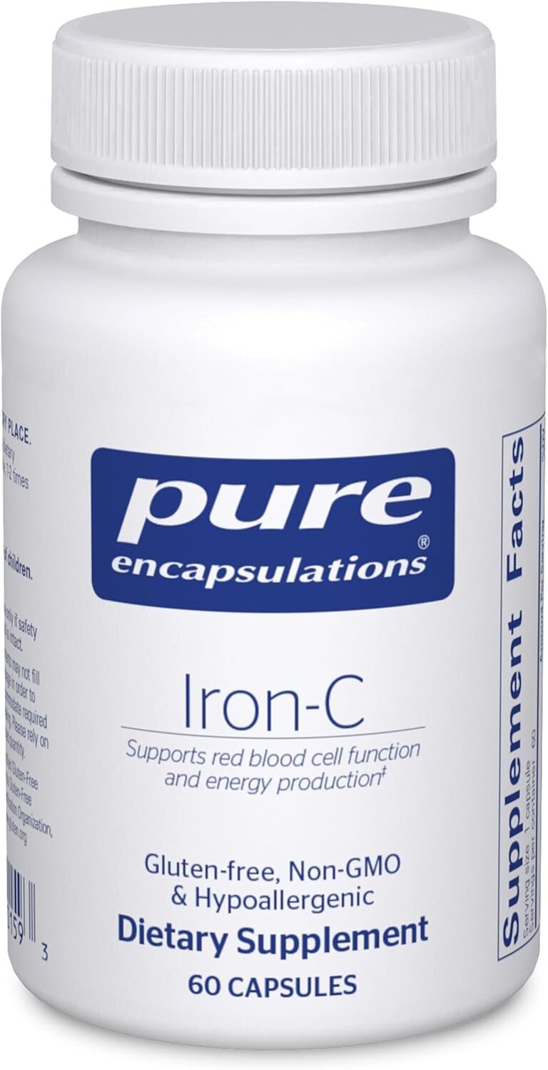 Pure Encapsulations Iron-C - 15 mg - 175 mg Vitamin C - Red ...