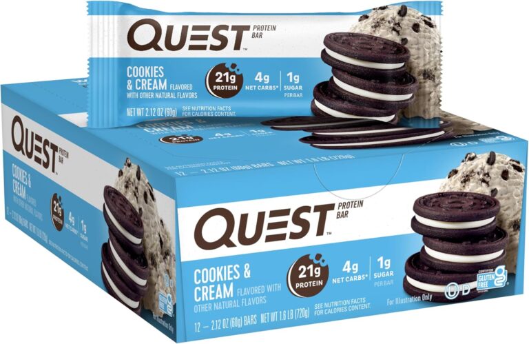 Quest Nutrition Cookies & Cream Protein Bars, 21g Protein, 1...
