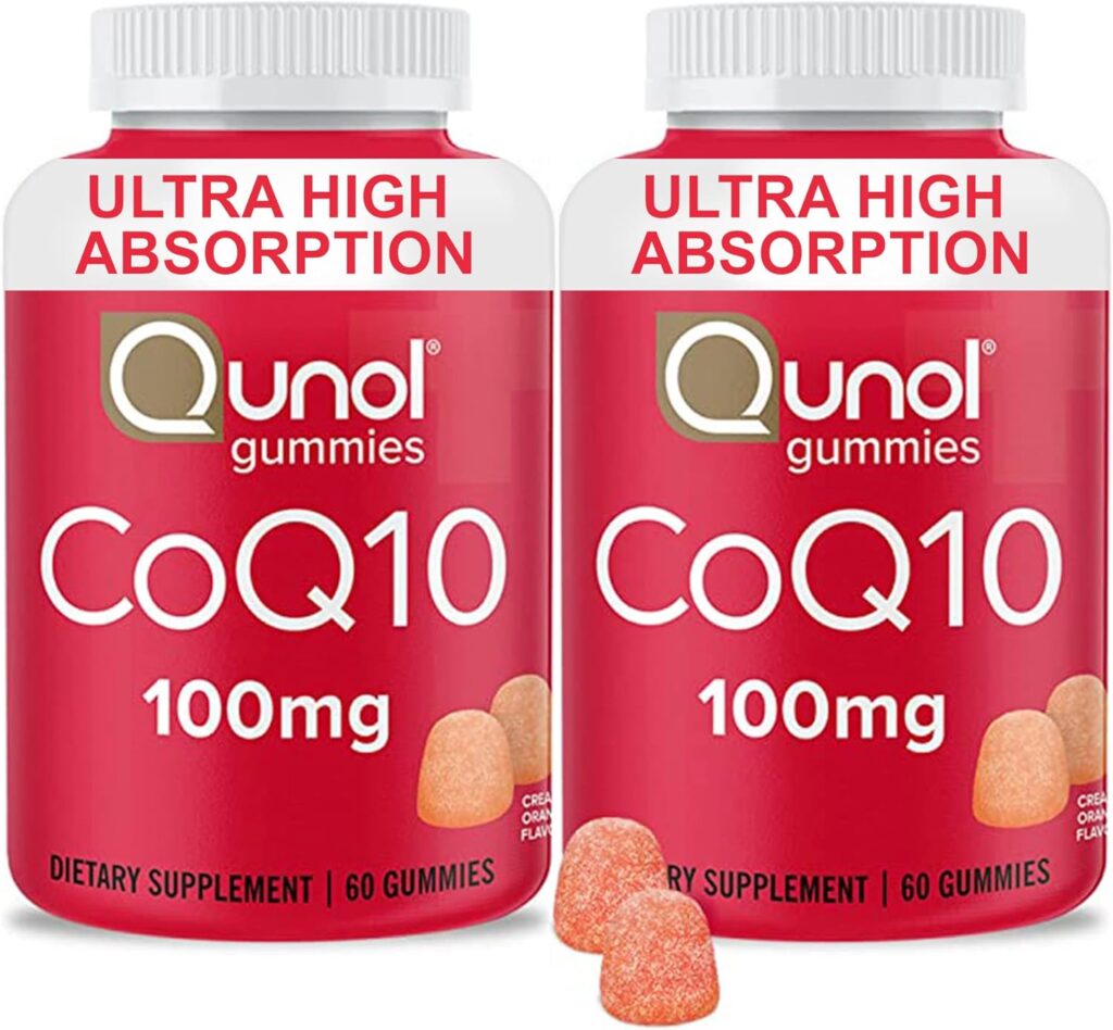 Qunol CoQ10 Gummies, CoQ10 100mg, Delicious Gummy Supplement...
