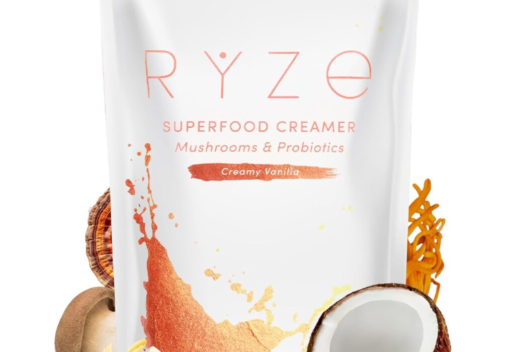 RYZE SUPERFOODS Probiotic Coffee Creamer with 6 Organic Adap...