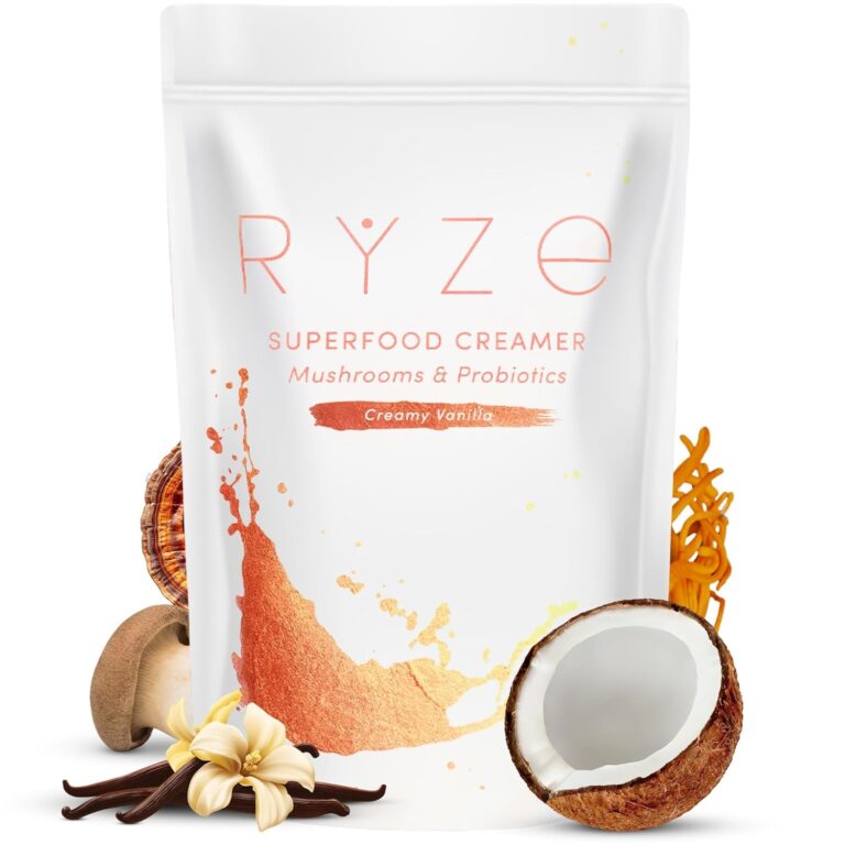 RYZE SUPERFOODS Probiotic Coffee Creamer with 6 Organic Adap...