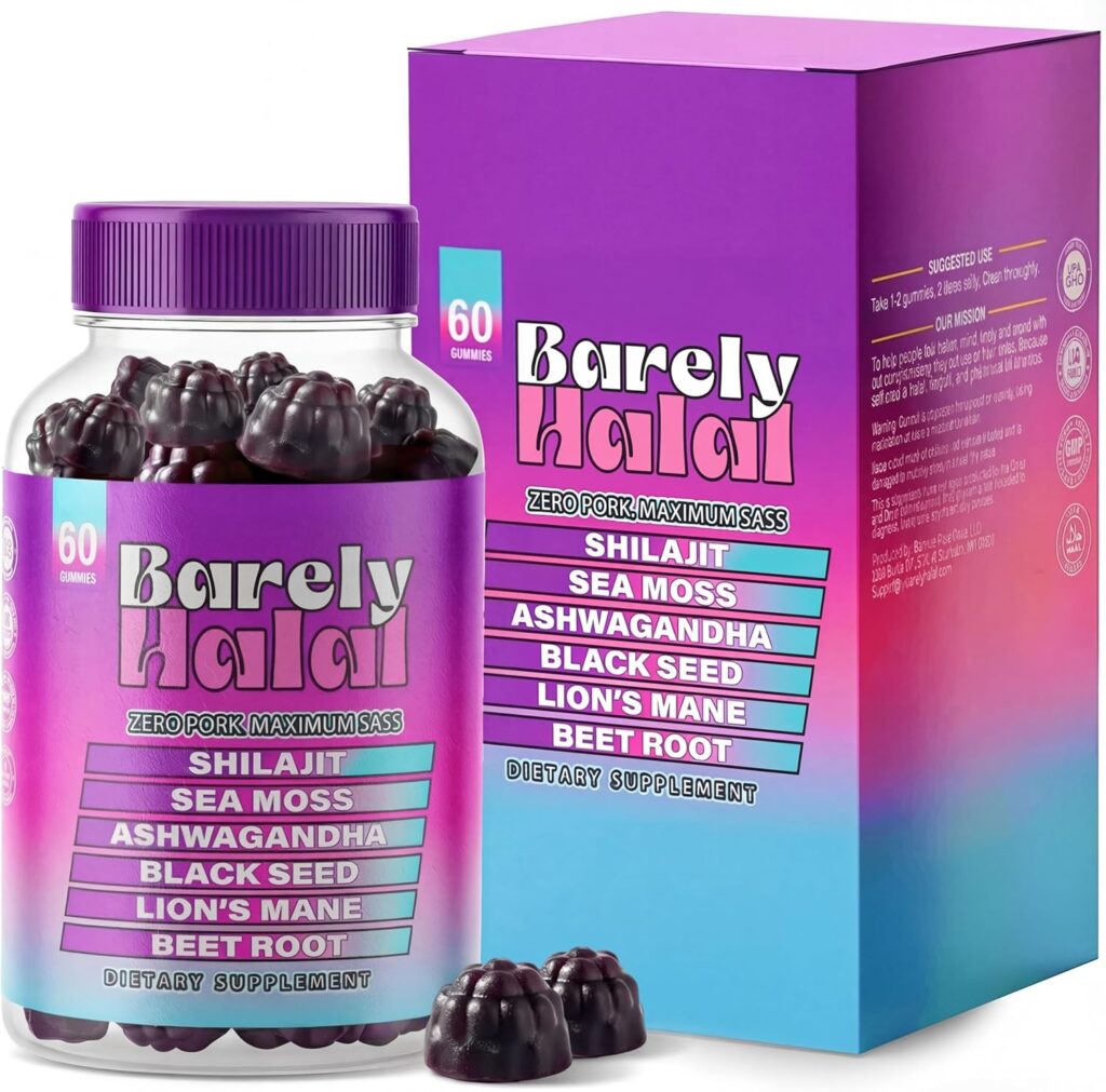 Shilajit Gummies for Energy & Focus – Ashwagandha, Beet Root...