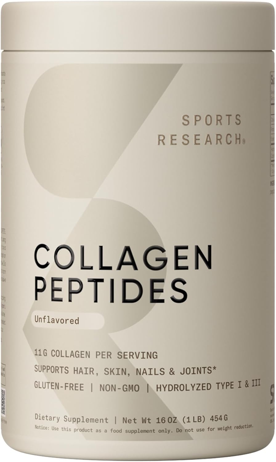 Sports Research Collagen Peptides - Hydrolyzed Type 1 & 3 Co...