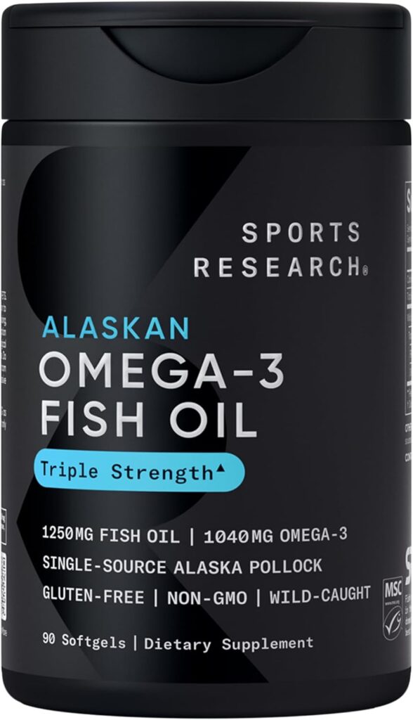 Sports Research® Omega-3 Fish Oil 1250 - Triple Strength Fis...