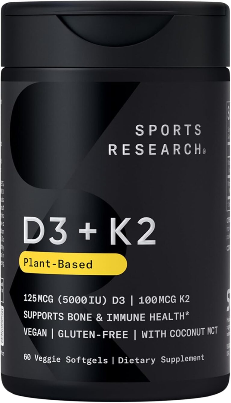 Sports Research® Vitamin D3 + K2 w/ Coconut Oil - Vegan Vita...