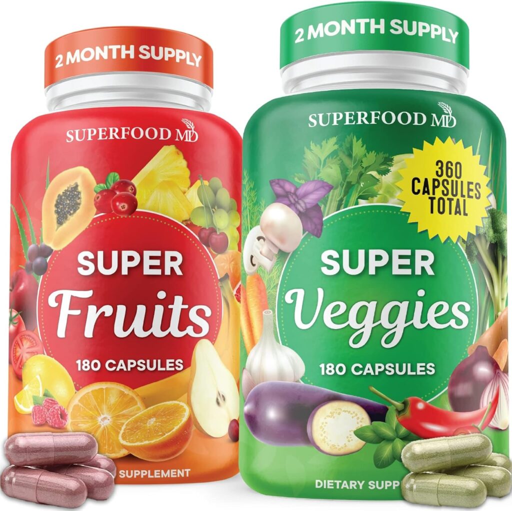 Superfood Fruit and Veggie Supplement - 360 Whole Super Frui...