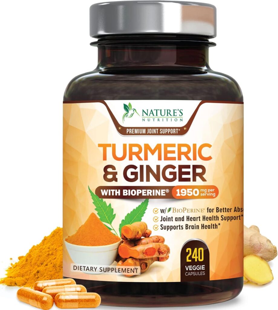 Turmeric Curcumin Supplement 1950mg - 95% Curcuminoids with ...