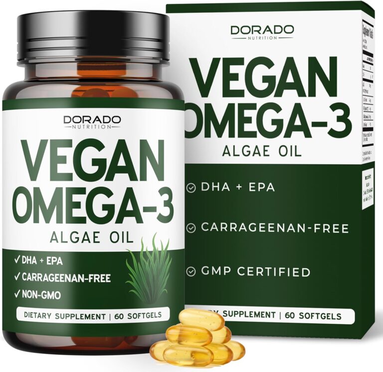 Vegan Omega 3 Algae Oil (60 Softgels) Plant Based DHA EPA - ...