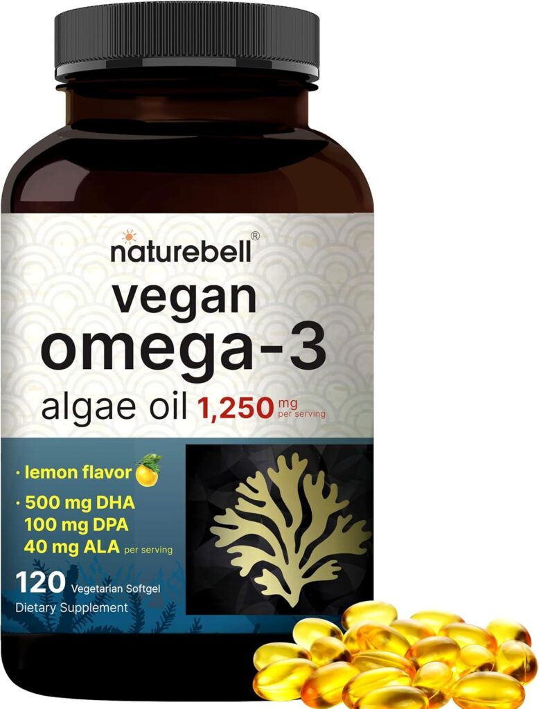 Vegan Omega 3 Algae Oil Supplement, 120 Veggie Softgels | Ca...