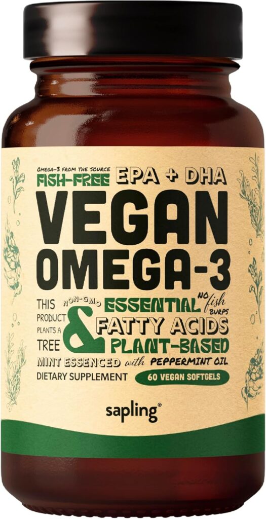 Vegan Omega 3 Supplement - Plant Based DHA & EPA Fatty Acids...