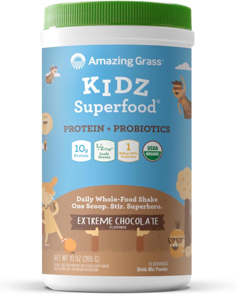 Amazing Grass Kidz Superfood: Vegan Protein & Probiotics for...