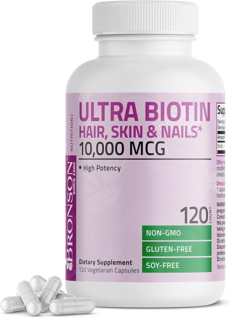 Bronson Ultra Biotin 10,000 Mcg Hair Skin and Nails Suppleme...