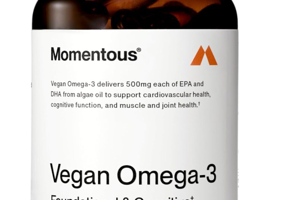 Momentous Vegan Omega-3 - Plant-Based EPA & DHA Supplement f...