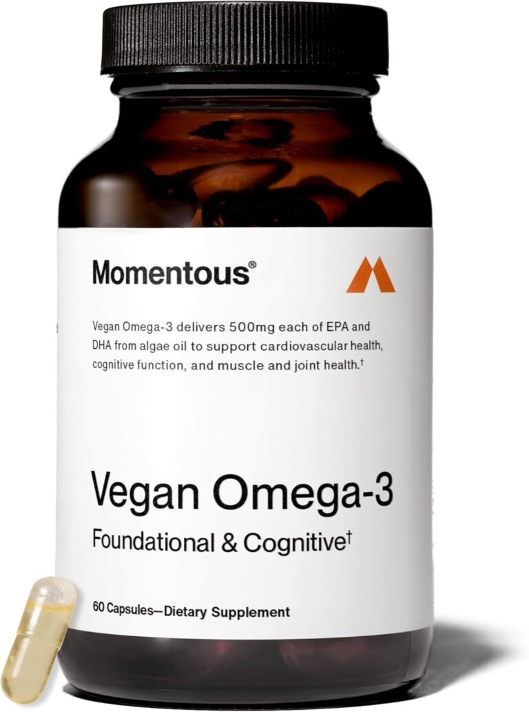 Momentous Vegan Omega-3 - Plant-Based EPA & DHA Supplement f...
